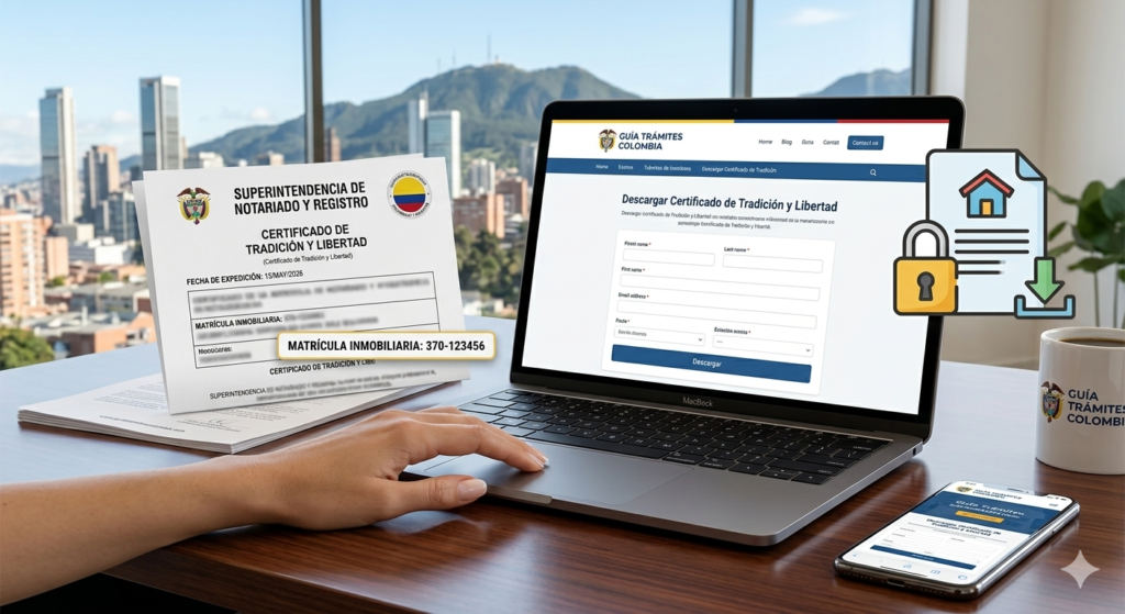 Cómo descargar el certificado de tradición y libertad en Colombia